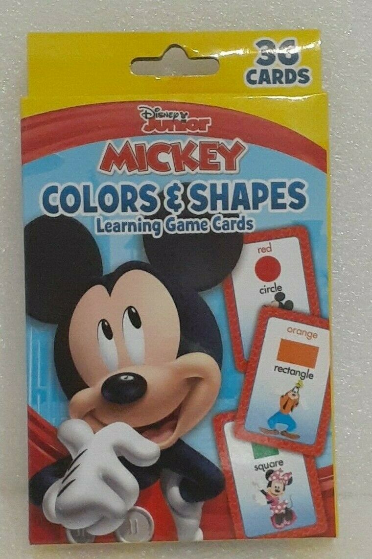 Disney Mickey Mouse Colors & Shapes Learning Game Flash Cards 36 cards  New