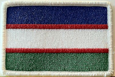 Santiago de Cali Colombia  Flag Iron On Patch Emblem Embroidered White Border