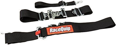 RaceQuip 711001 Black SFI 16.1 Latch and Link 5-Point Safety Harness Set with...