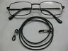 Extra Long 32" Black 2mm Soft Leather Eyeglass Cord Adjustable End~holder Usa