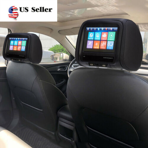 8in 12V Car Monitor Headrest Pillow Display MP5 Player/Bluetooth /USB Remoted US