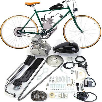 80cc 2 Stroke Gas Bike Engine Motor Kit Diy Motorized Bicycle Chrome Silver New