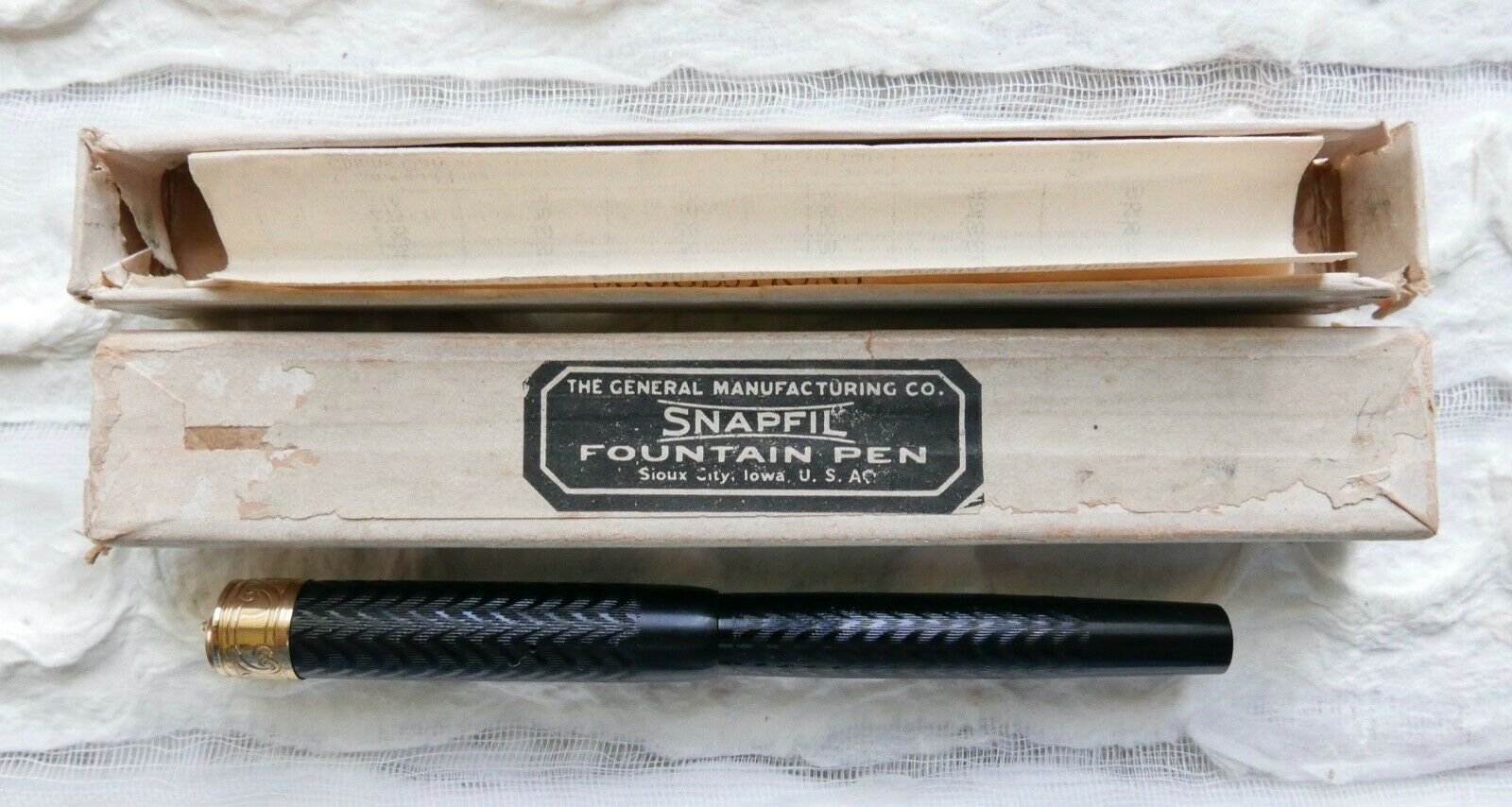 1910's Houston Pen Company Snapfil Fountain Pen (original Box/papers) Rare Pen