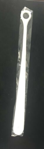Extra Long 18 1/2” Inches Shoe Horn - White, Flexible, Handle For Hanging