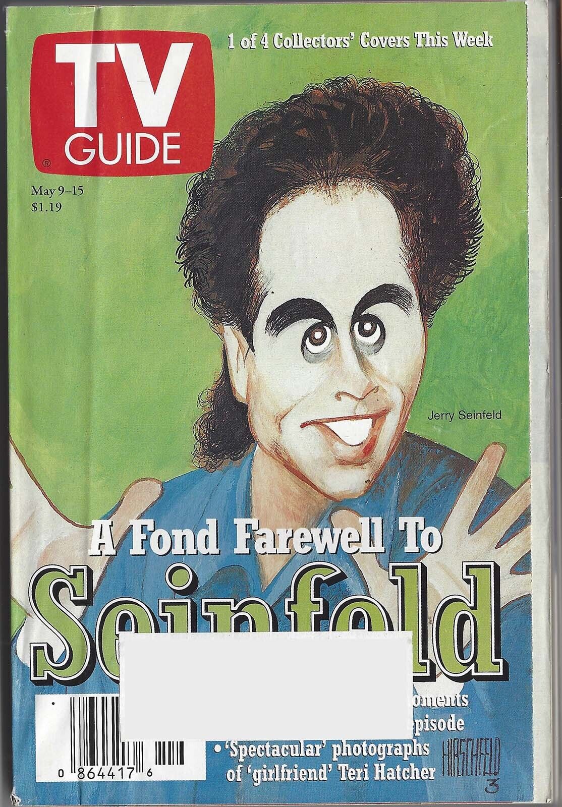 1998 Tv Guide May 9-15 A Fond Farewell To Seinfeld 1 Of 4 Collector's Covers
