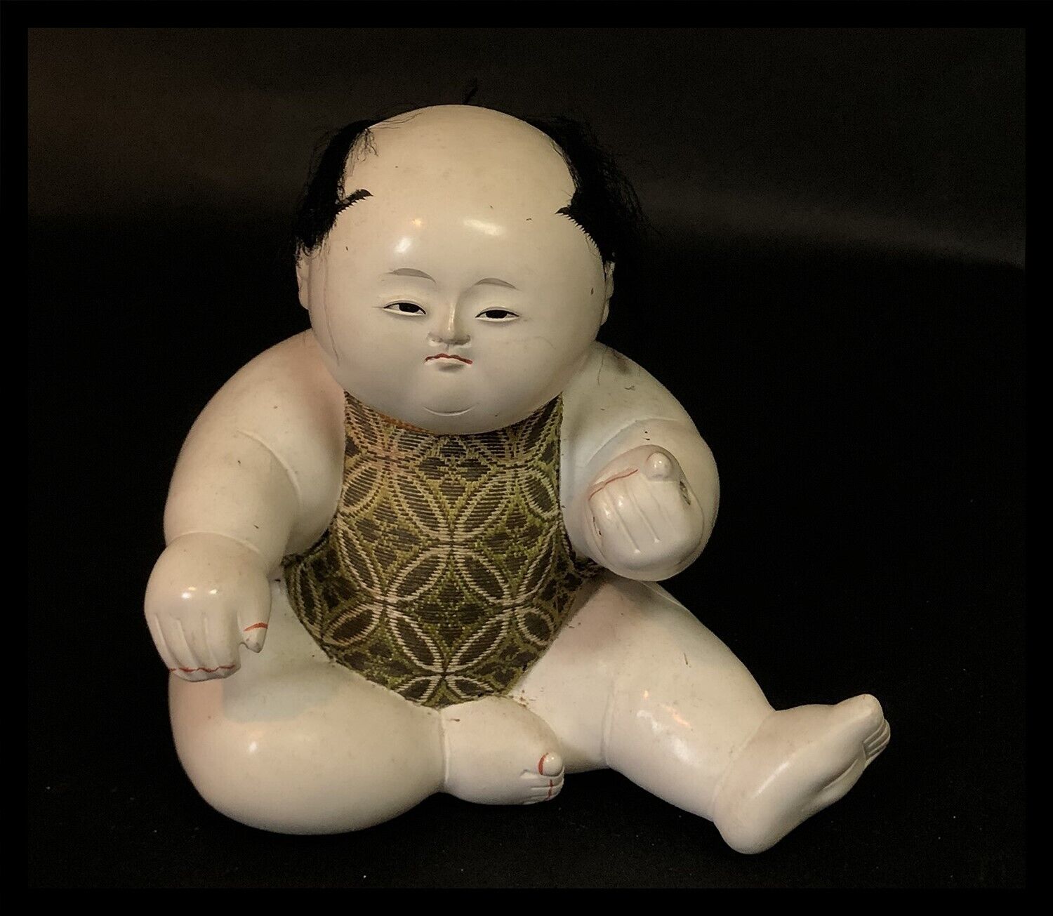 Antique gofun gosho doll ningyo Meiji period.