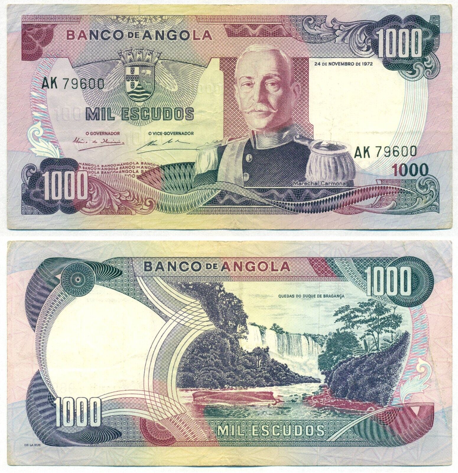 Angola Note 1000 Escudos 1972 P 103 Vf+