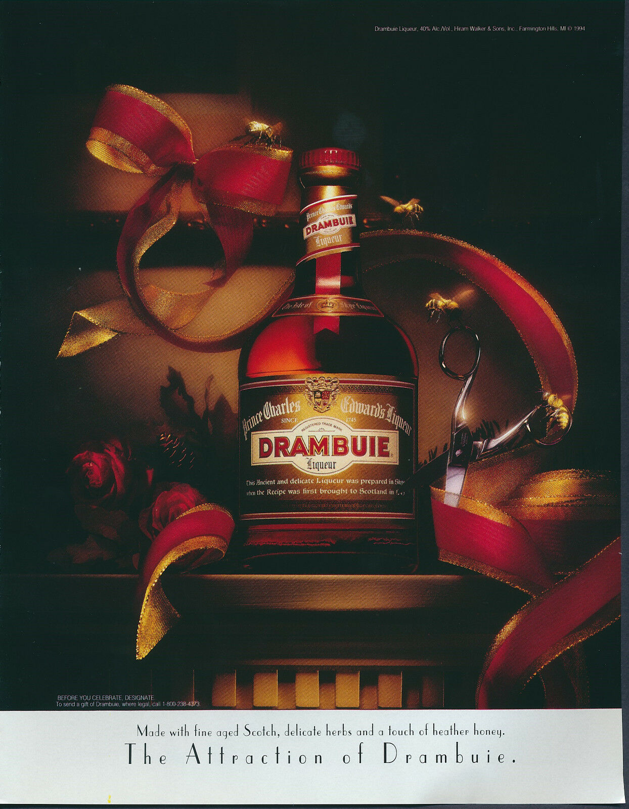 Drambuie Scotch Liqueur Alcohol Liquor Vintage Magazine Print Ad 1995