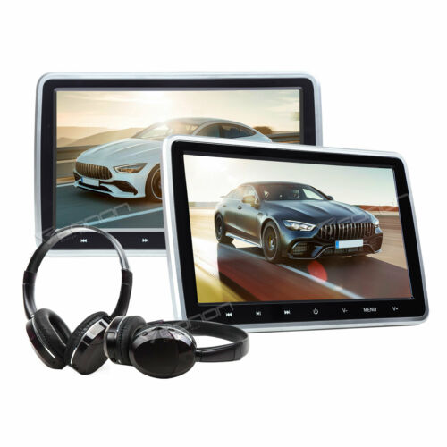 Eonon Active 2x 10.1" Hd Large Screen Car Headrest W/ Dvd Player Hdmi Ir Usb Sd