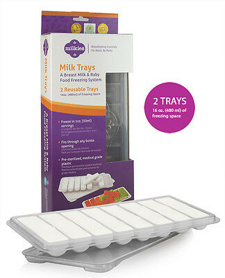 Fairhaven Health Milkies Sensible Lines Breast Milk Freezer Storage Tray 2 Pack