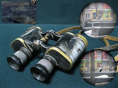 Antique Military Wwii Binoculars Dienstglas 6x30 #146491 M H/6400