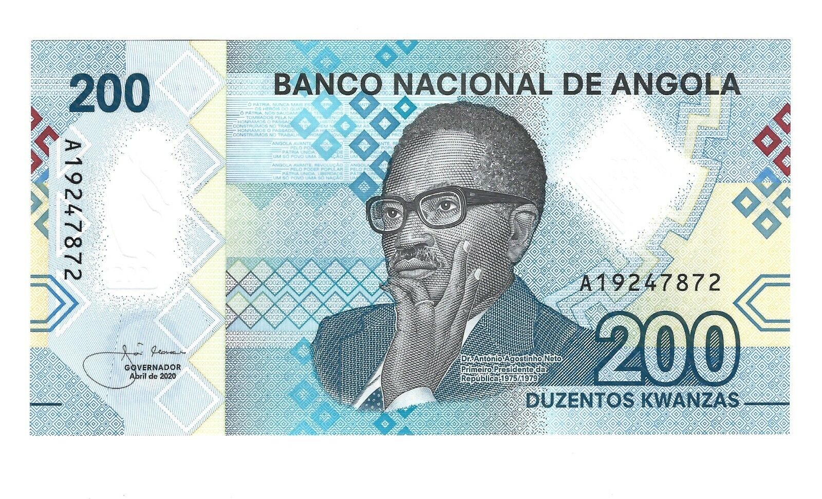 Angola   #new  200 Kwanzas  2020 In Unc