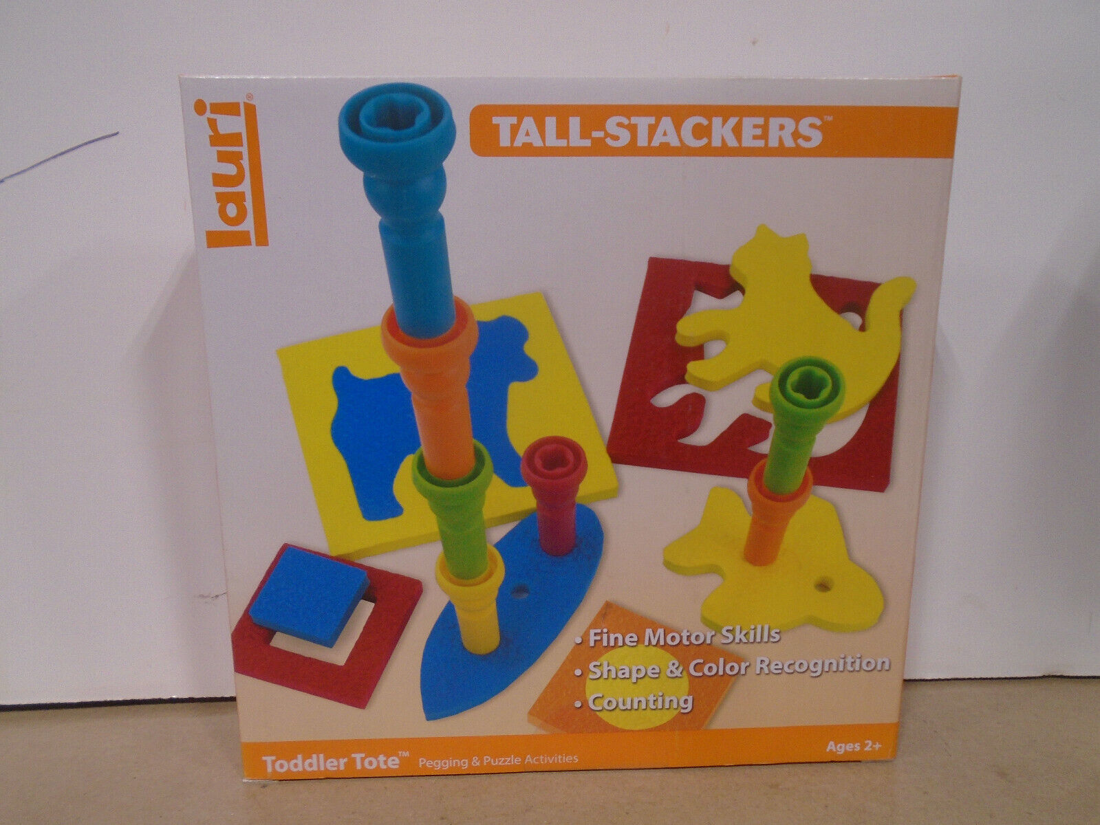 LAURI #2116 TALL-STACKERS TODDLER TOTE EDUCATIONAL PLAY FOR 2+ YRS NEW IN BOX