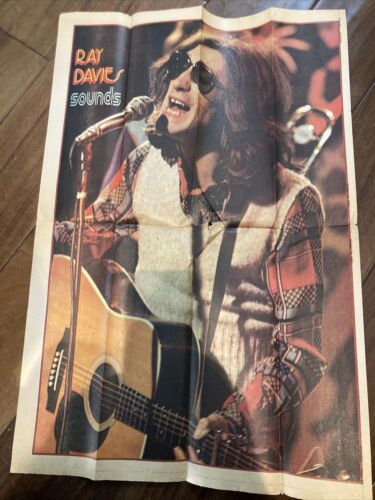 Kinks Ray Davies Oct 1972 Sounds Mag Uk Poster