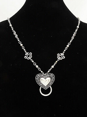 New Eyeglass / Id Badge Holder Necklace Lanyard With Ornate Heart Pendant #z2010