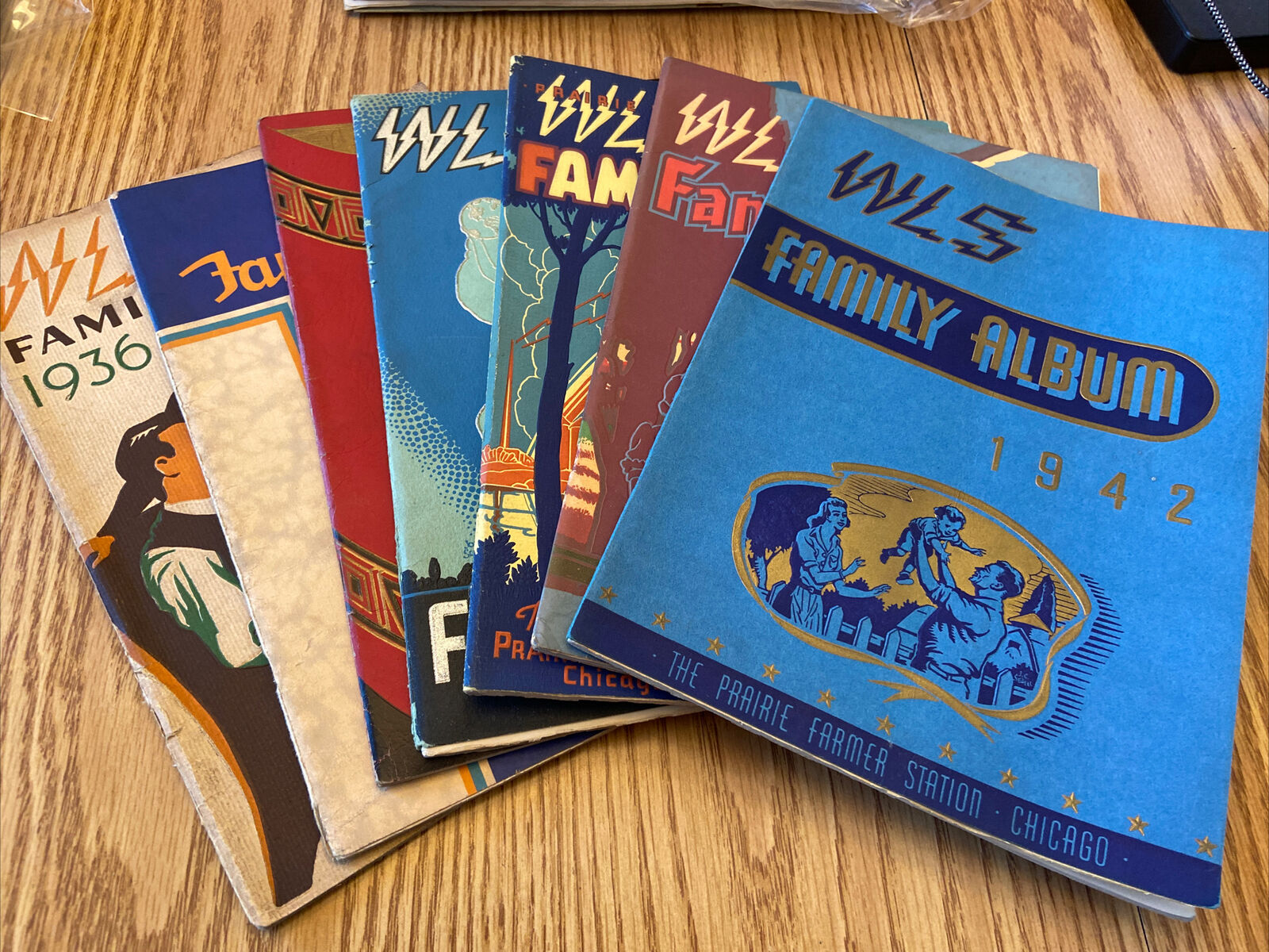 7 Vintage Issues Chicago Wls Tube Radio Prairie Farmer Family Album 1936-1942 #a