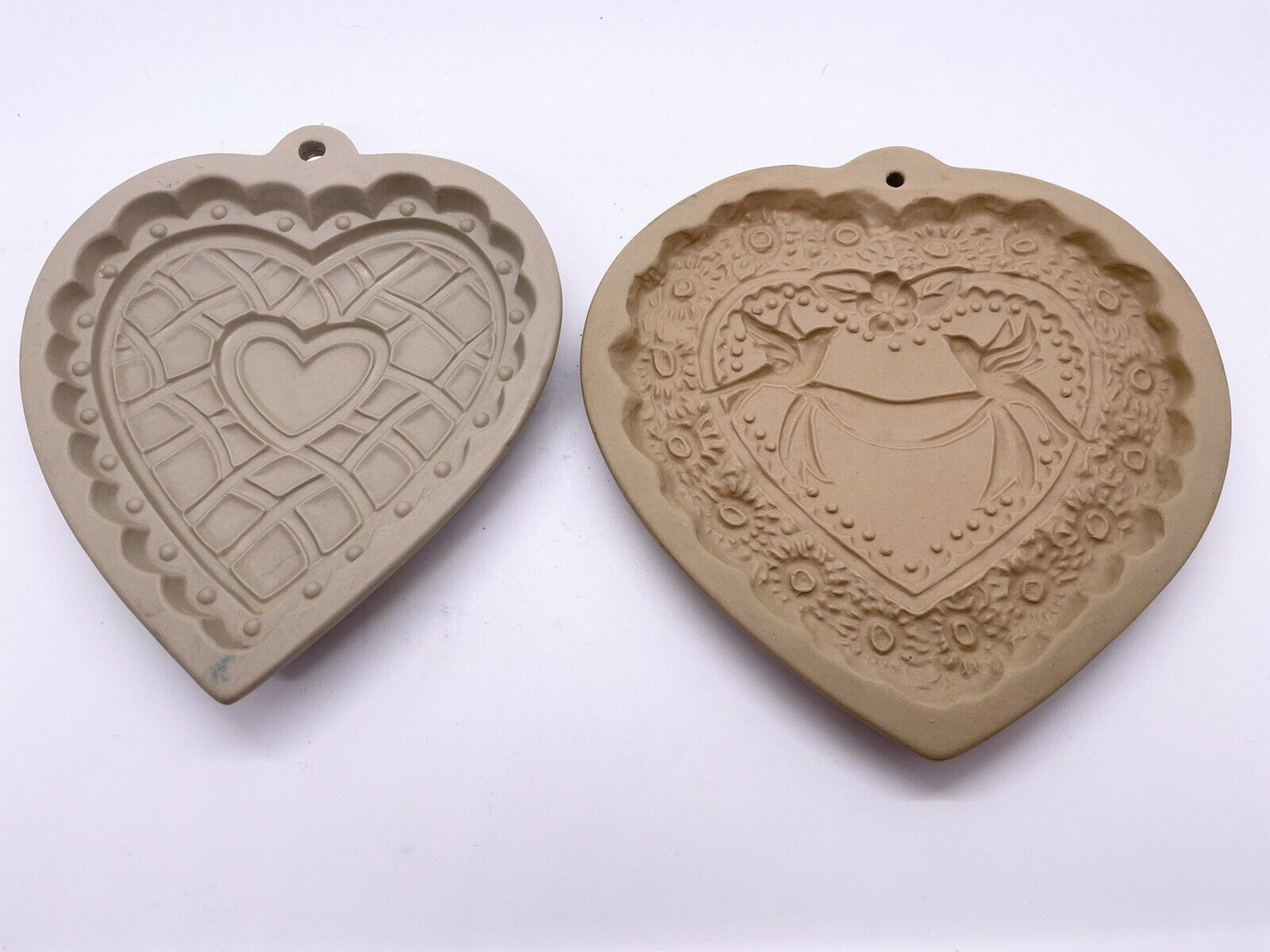 Wilton 1997 And Brown Bag 1985 Cookie 💕 Molds-bridal-wedding-valentine Hearts