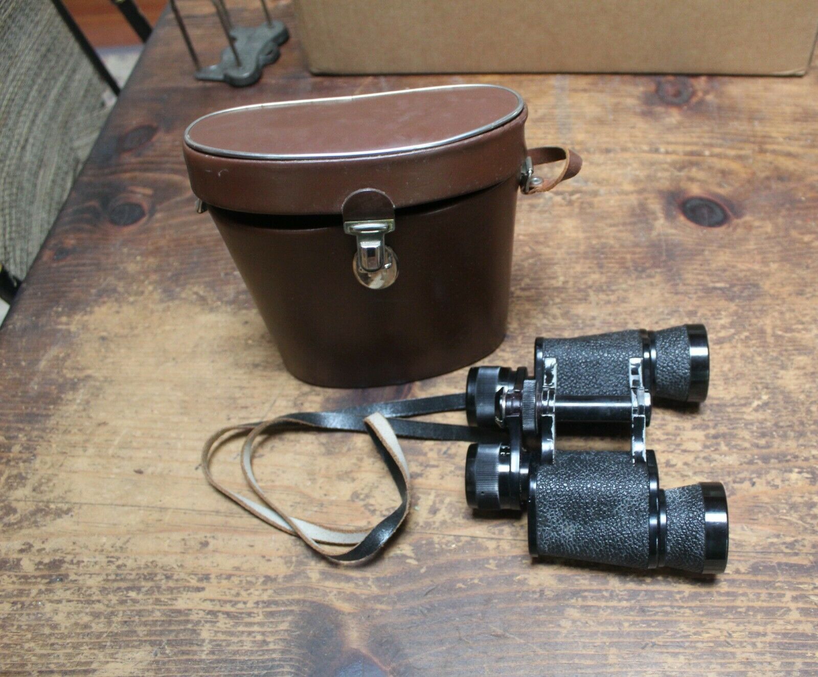 Vintage Agfa German 7 X 35 Binoculars #390224 W/ Case #6143, Good Condition
