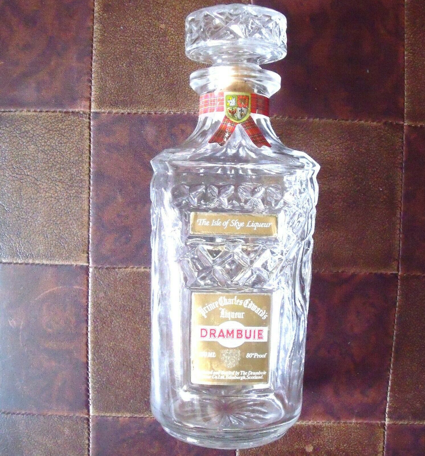 Drambuie Prince Charles Edward’s Drambuie Crystal Glass Liqueur Bottle Decanter