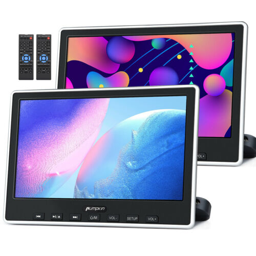 2x 10.1 Zoll Car DVD Players Headrest Sync Screen AV in Out Region Free HDMI USB