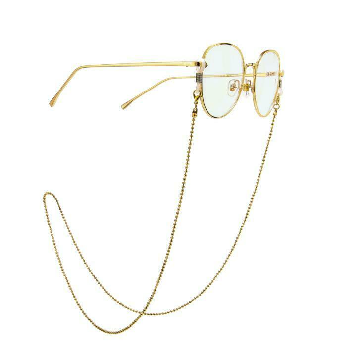 Eyeglass Chain Sunglasses Read Bead Glasses Chain Holder Eyewear Rope Necklace D
